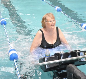 Person Using HydroWorx Underwater Treadmill