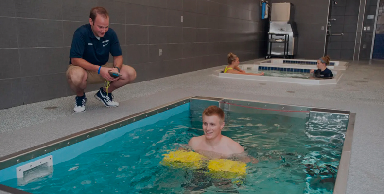 Patient Rehabbing In Water