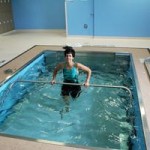 Julie Theill in HydroWorx pool HydroTherapy at HydroWorx