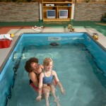 Exercising freely in a HydroWorx therapy pool.