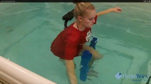 knee rehabilitation in the HydroWorx pool