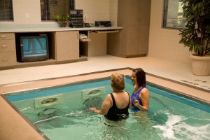 HydroWorx aquatic therapy pool with underwater treadmill