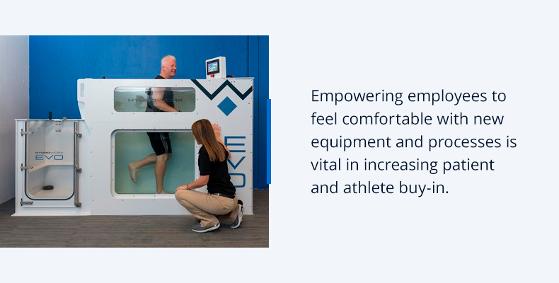 Empowering employees to feel comfortable with new equipment and processes is vital