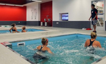 Group water training at Utah