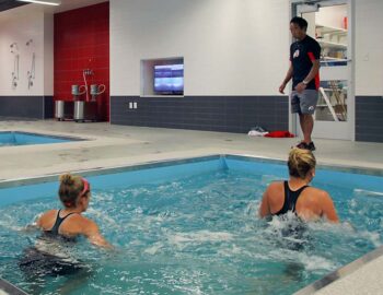 Group water training at Utah