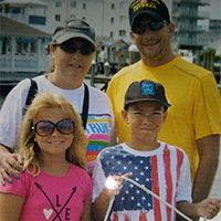 Family posing for a photo