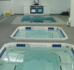 Mulitple HydroWorx therapy pools