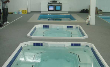 Mulitple HydroWorx therapy pools