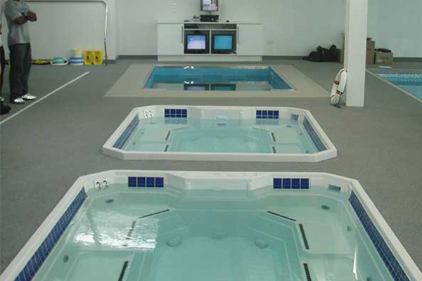 Mulitple HydroWorx therapy pools