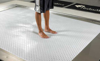 Person standing on HydroWorx equipment