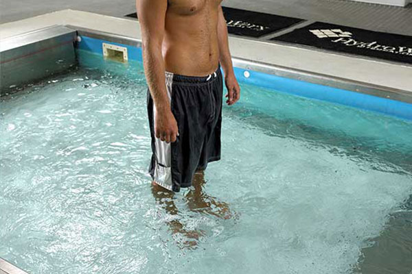 Person Standing in HydroWorx pool
