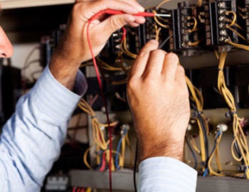 electrician working on wires