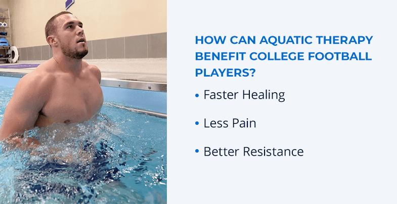 Benefits of aquatic therapy for college football players