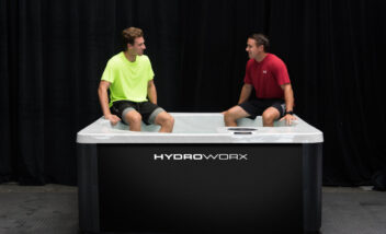 two male athletes in THRIVE transportable plunge