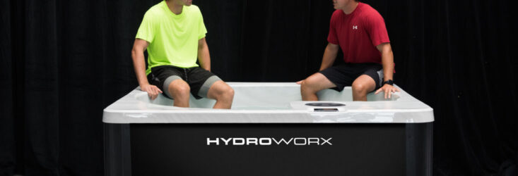 two male athletes in THRIVE transportable plunge