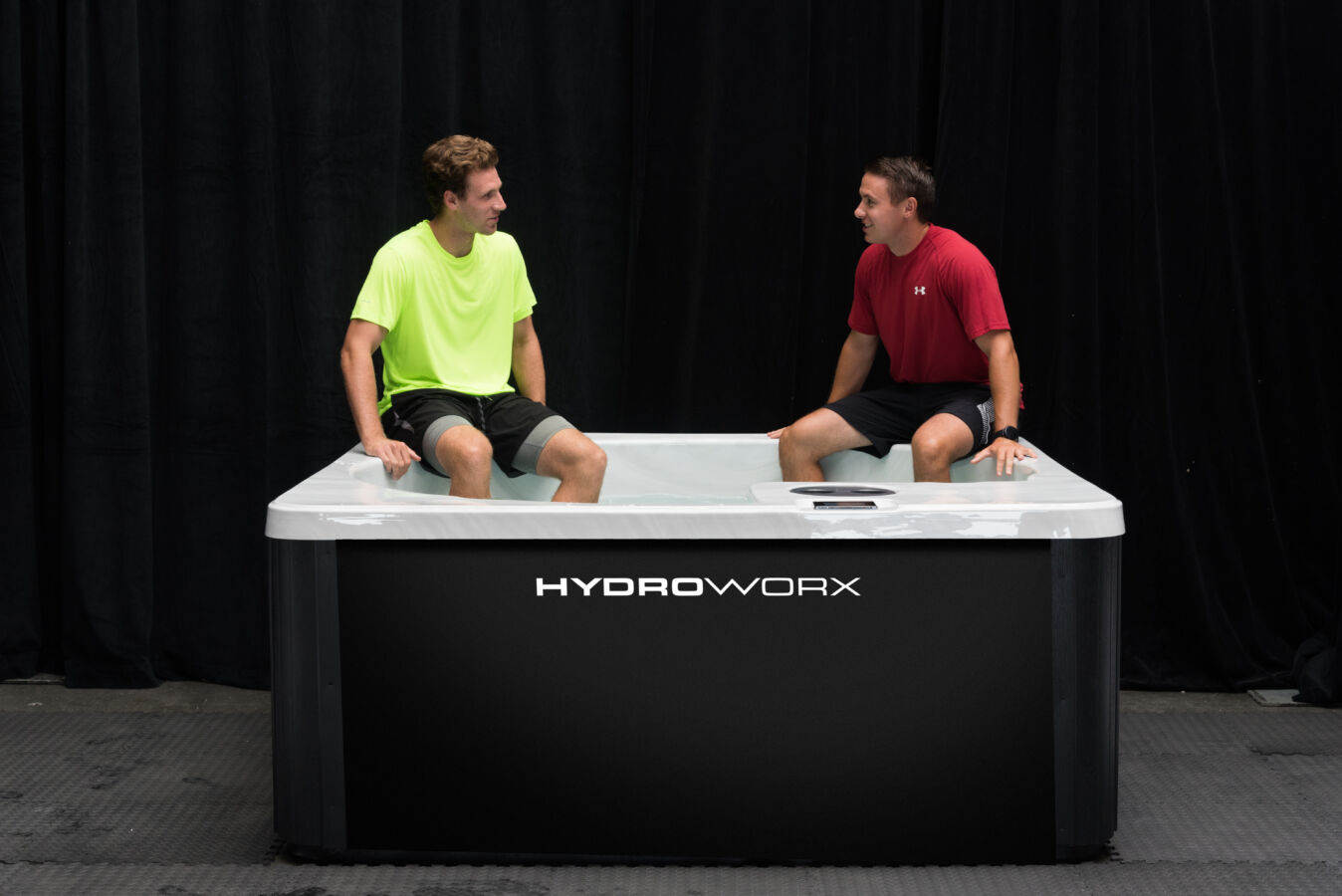 two male athletes in THRIVE transportable plunge