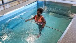 Susie Taylor in HydroWorx pool