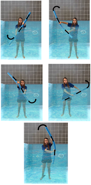 Exercises with a pool noodle 