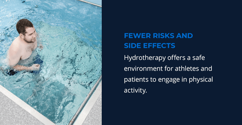 Hydrotherapy offers fewer risks and side effects