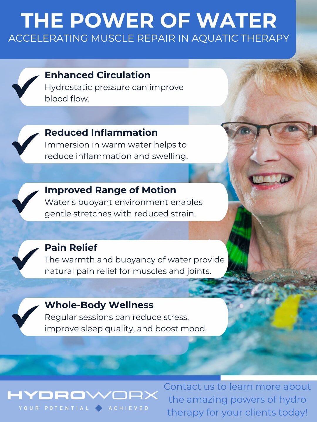 the benefits of hydrotherapy infographic
