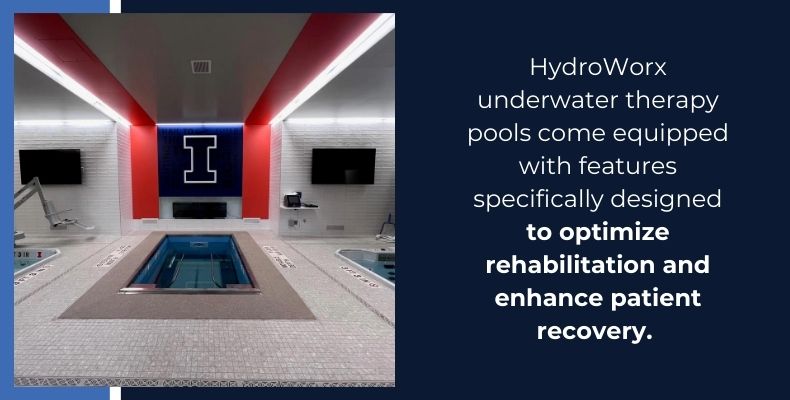HydroWorx underwater therapy pools come equipped with features
